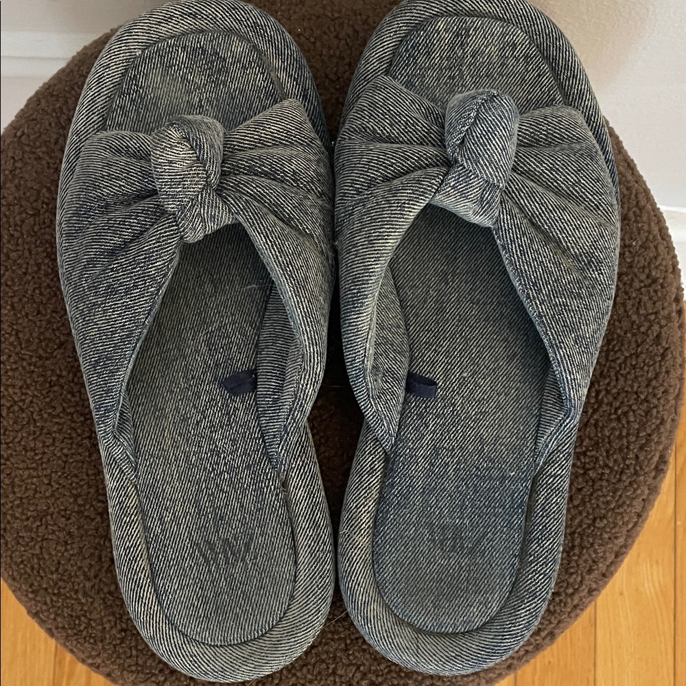 Zara denim Knotted Sandals size 37